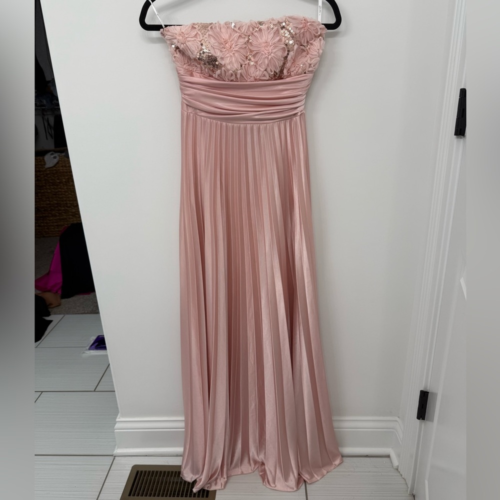 Speechless Pink Strapless Prom Dress